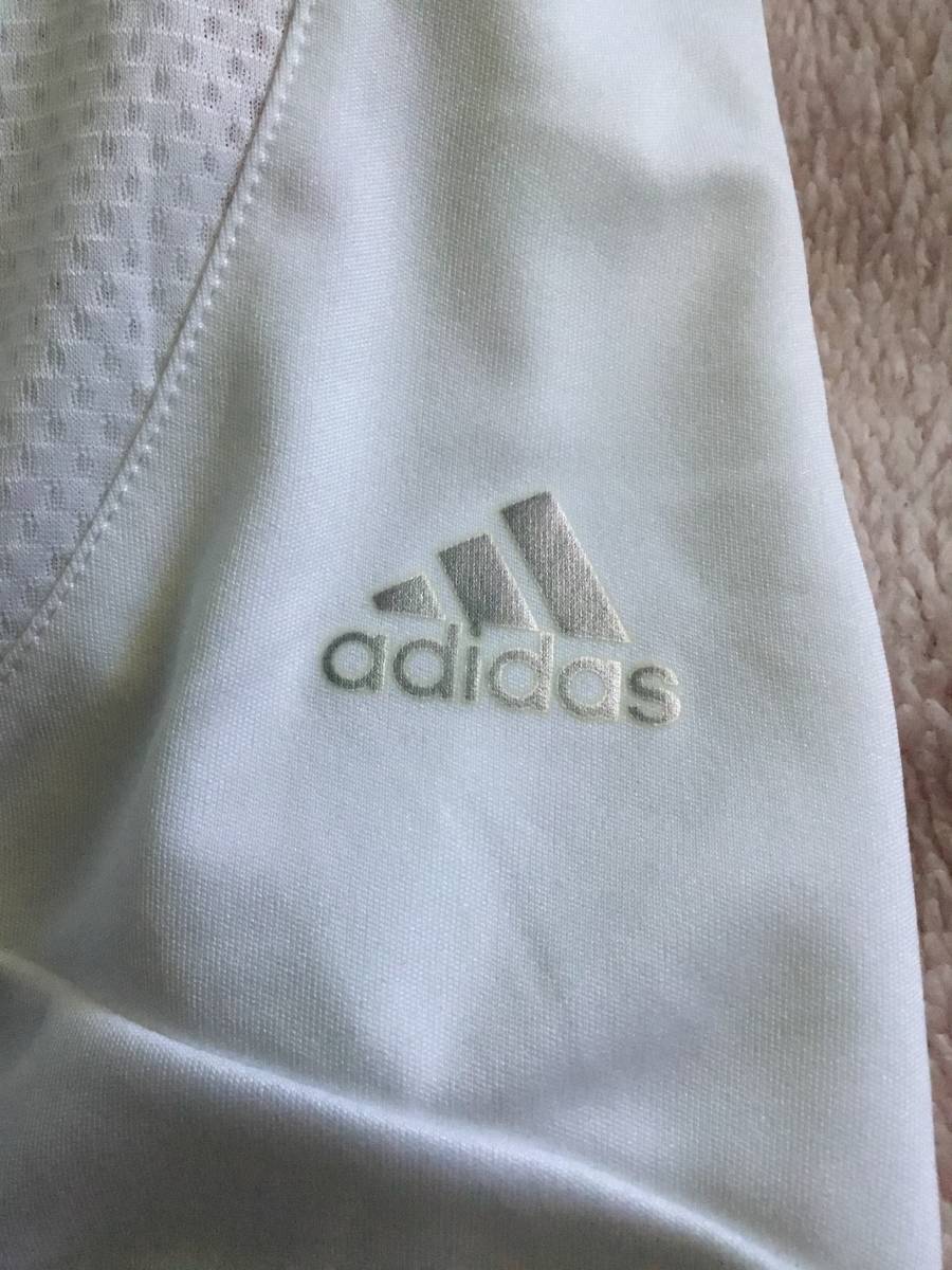 ◆アディダスadidas レディース用半袖ポロシャツ(UV UPF 25) ホワイトS ※テニス協会規定対応)未使用品_画像4
