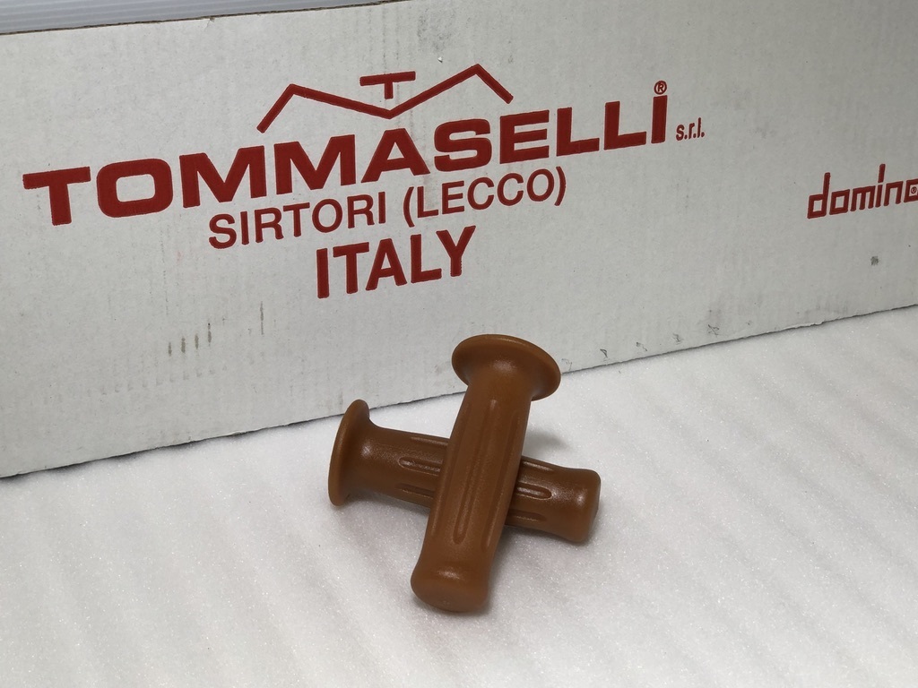 本物！刻印有！ドミノ ビンテージ レトロタイプ ブラウン プレーン 茶 検）TOMMASELLI Italy TZ domino ドミノ ゴム 生 樽 バレル_画像1