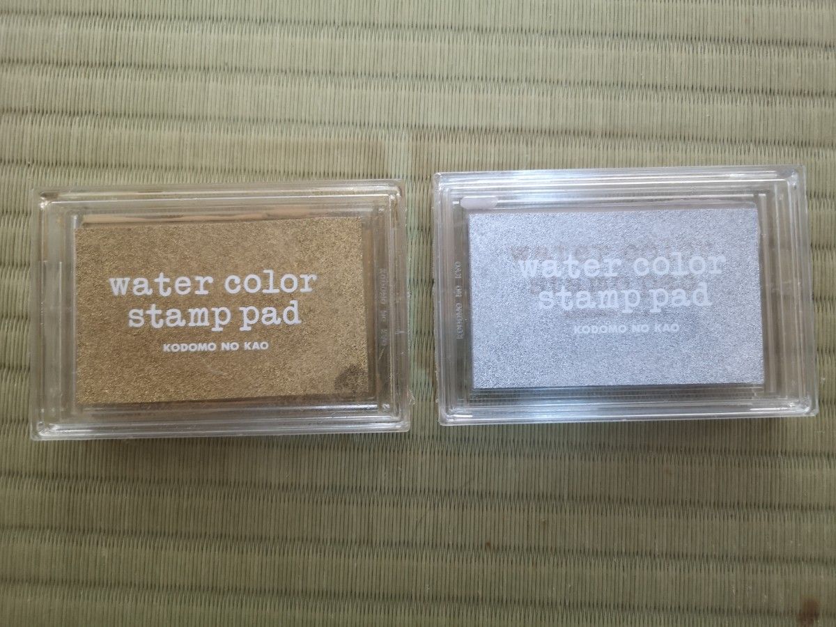 Water color stamp pad, シングル　９１ゴールド　９２シルバー　２個セット