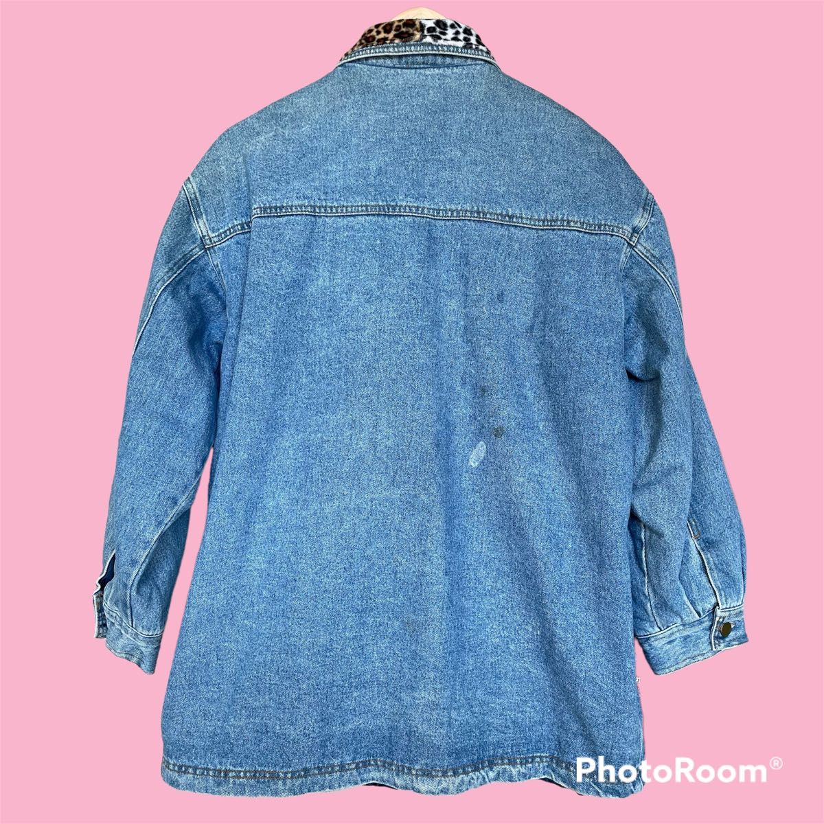 80s 90s 古着　カバーオール　パッチワーク　アニマル　キルティング　レトロ デニムジャケット JACKET DENIM