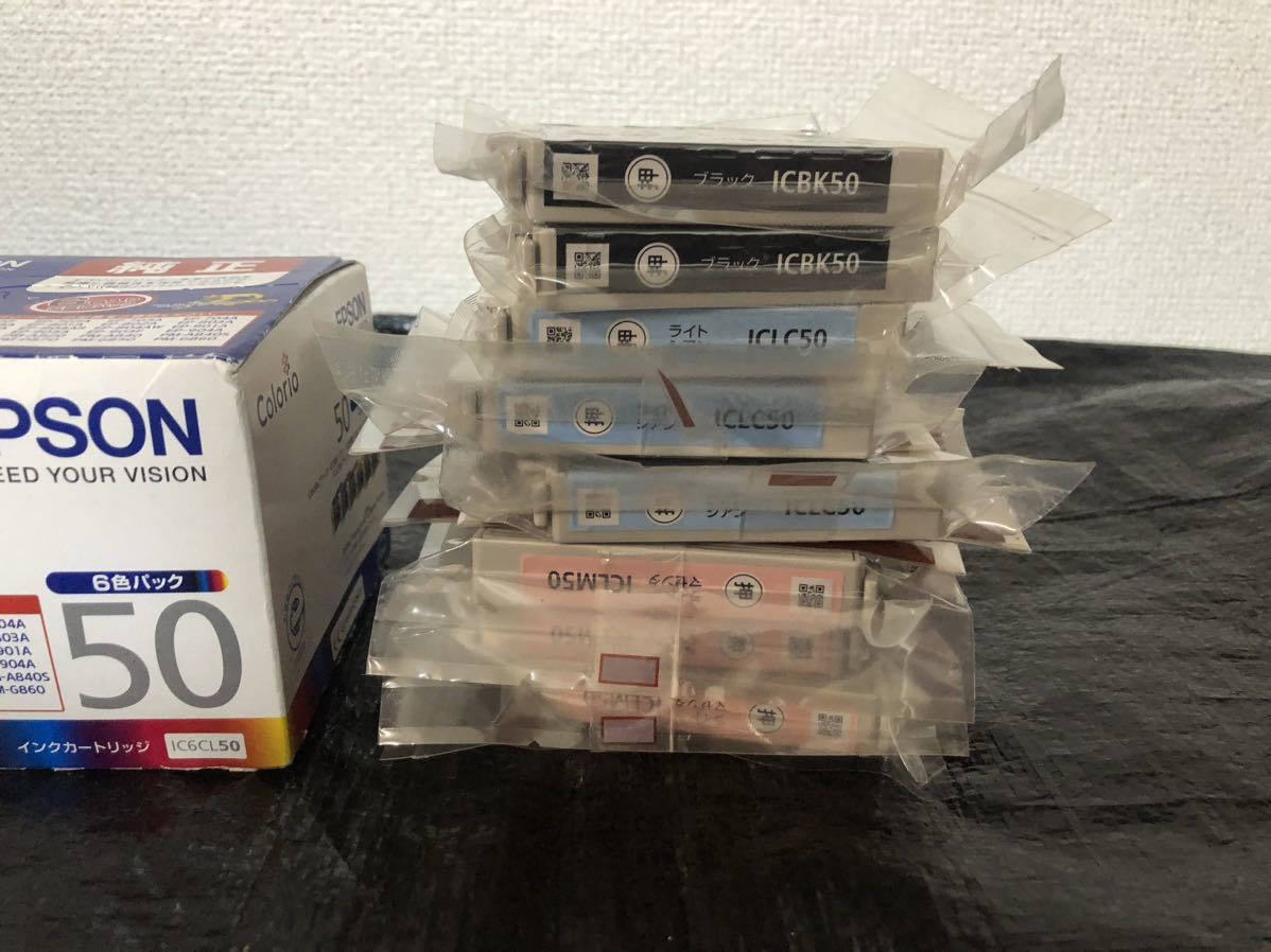 未使用☆EPSON/エプソン IC6CL50 純正インクカートリッジ 6色6本2箱 未