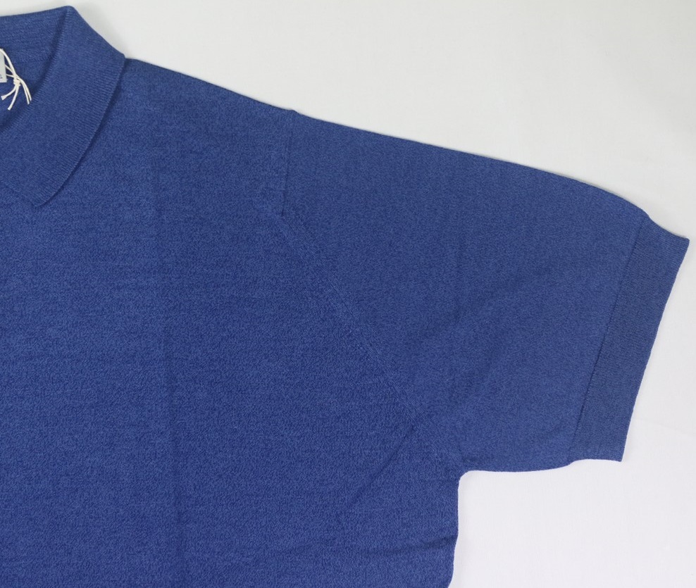 新品 John Smedley　ジョンスメドレー 最高級シーアイランドコットン・メリノウール　 ポロシャツ Sサイズ 　RIVER BLUE_画像3