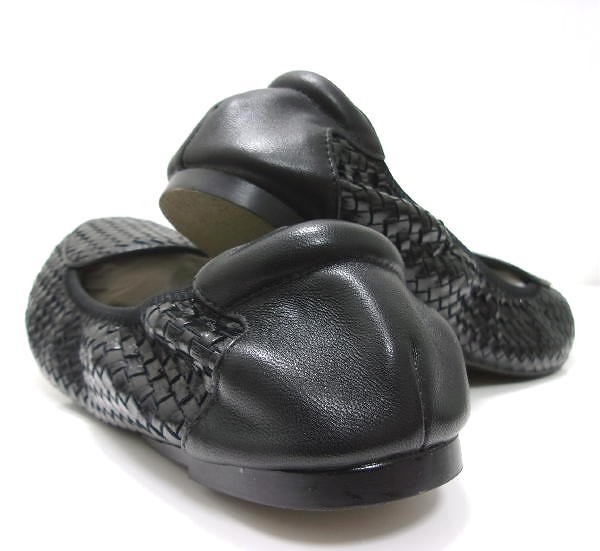  new goods *cocorose london* here rose London * folding leather flat shoes * mesh *25.5cm* black * pouch attaching 