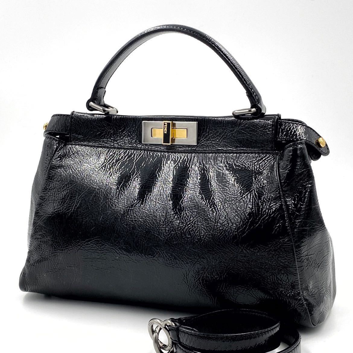 1円【極美品】FENDI フェンディ ピーカブー 2way ショルダーバッグ