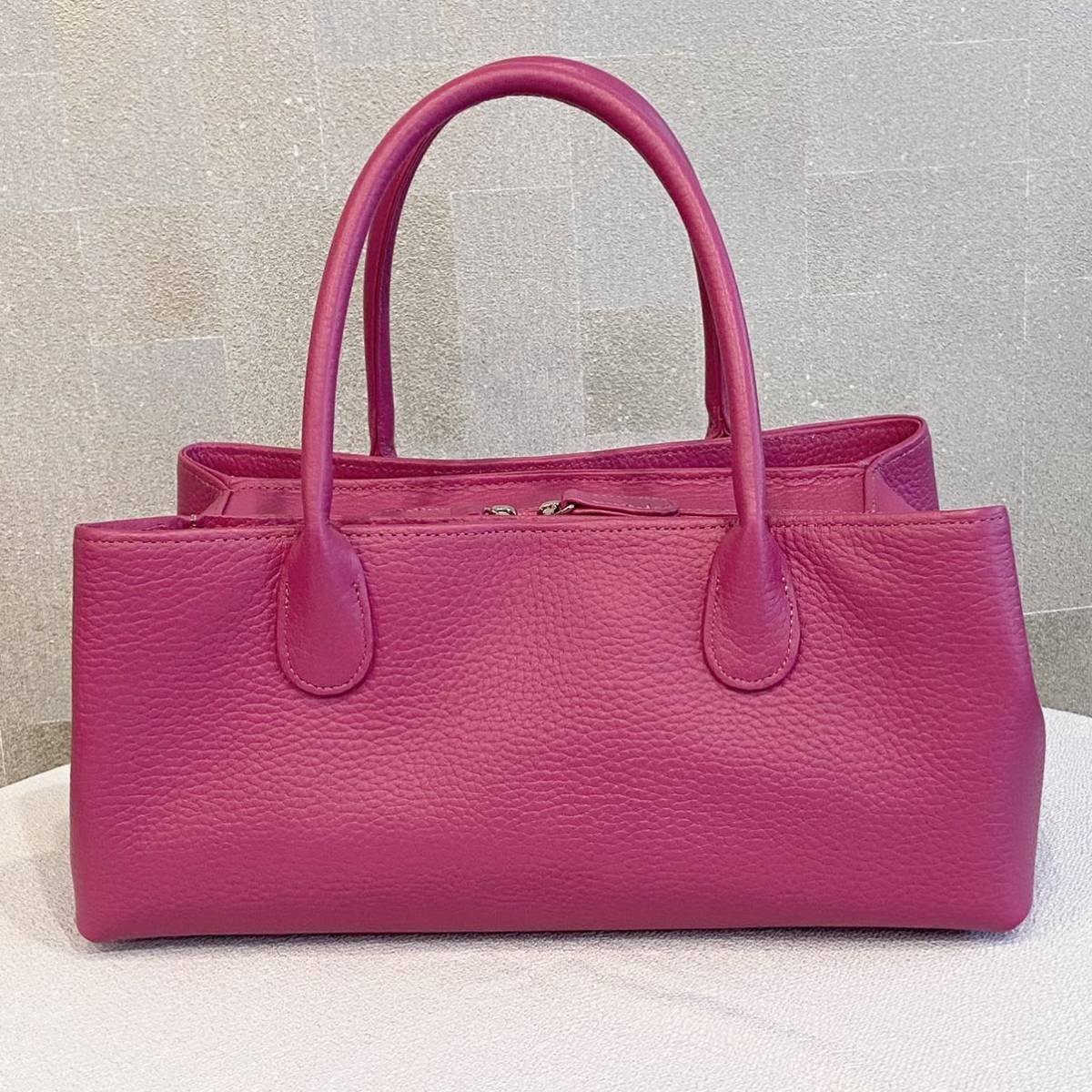 ゆったり柔らか 衿秀 バッグ 和装 変形利休バッグ 本革 日本製 ピンク 通販