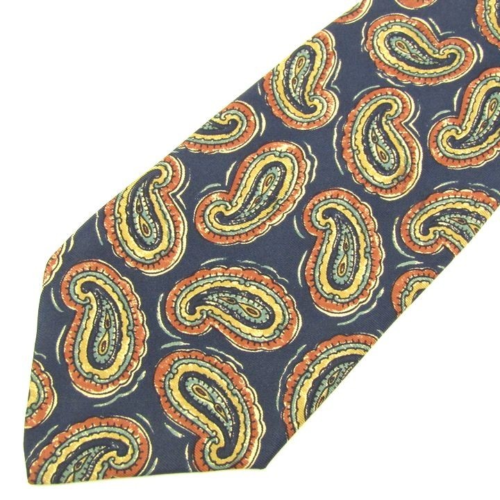  Fendi peiz Lee рисунок высококлассный шелк Италия бренд галстук мужской темно-синий хорошая вещь FENDI
