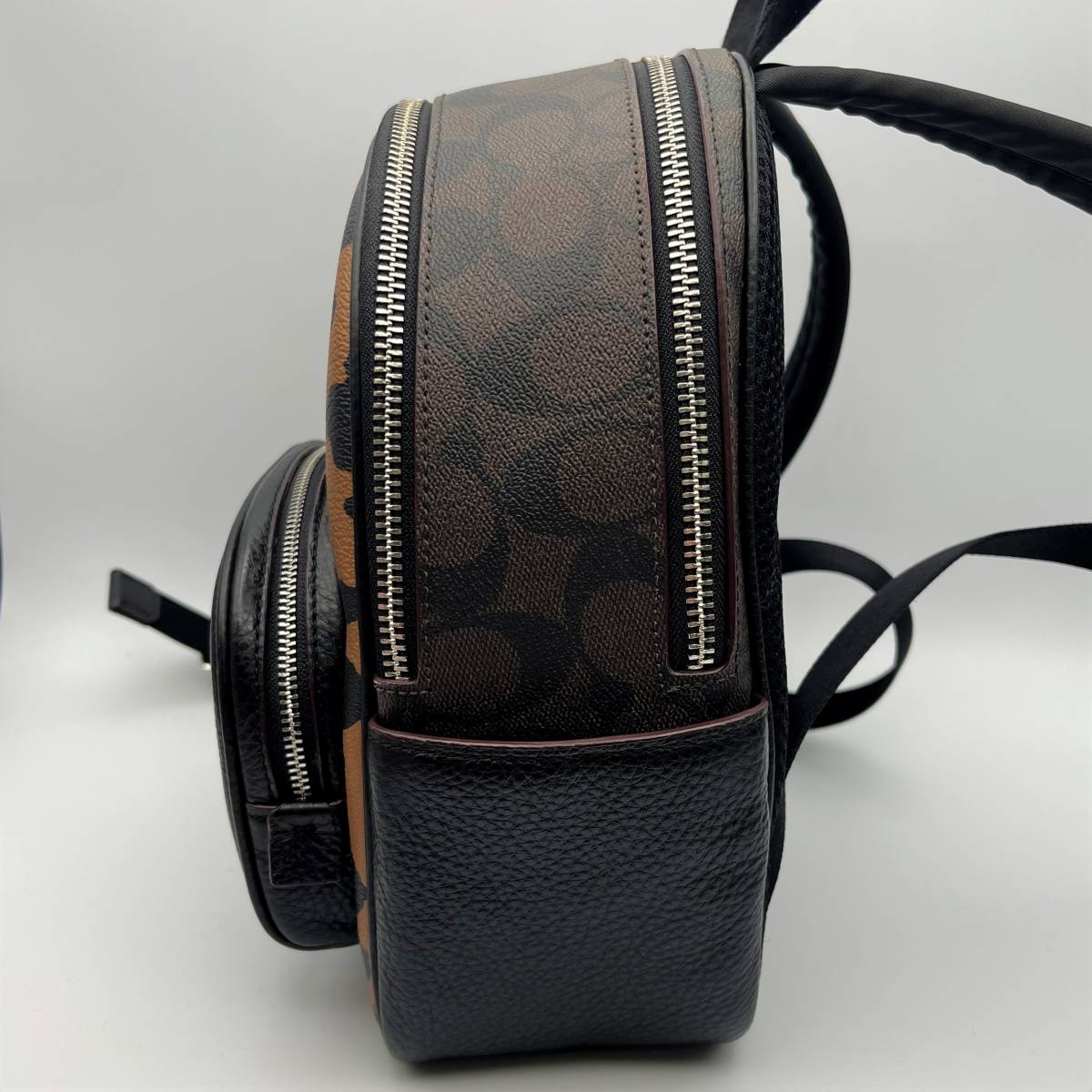 [ beautiful goods ] Coach CC757 backpack signature leather leopard print Leopard brown group rucksack lady's men's COACH