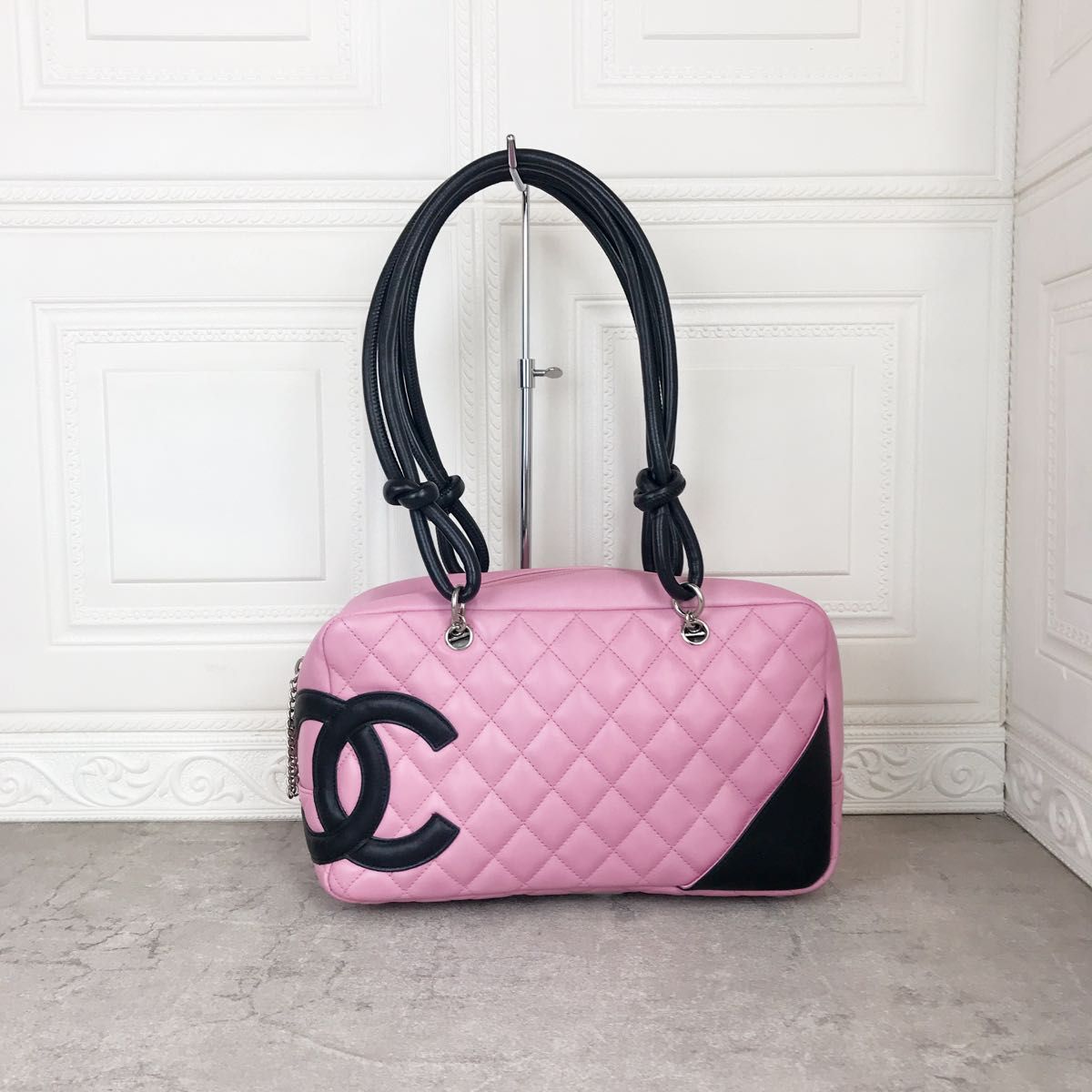 室外 CHANEL カンボンライン ボウリングバッグ ピンク - 通販