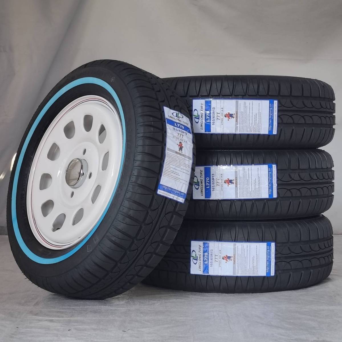 新品 デイトナ 13-4.5J+40 4-100 ホワイト タイヤ付4本SET 165 新品 デイトナ 13-4.5J+40 4-100 ホワイト タイヤ付4本SET 165