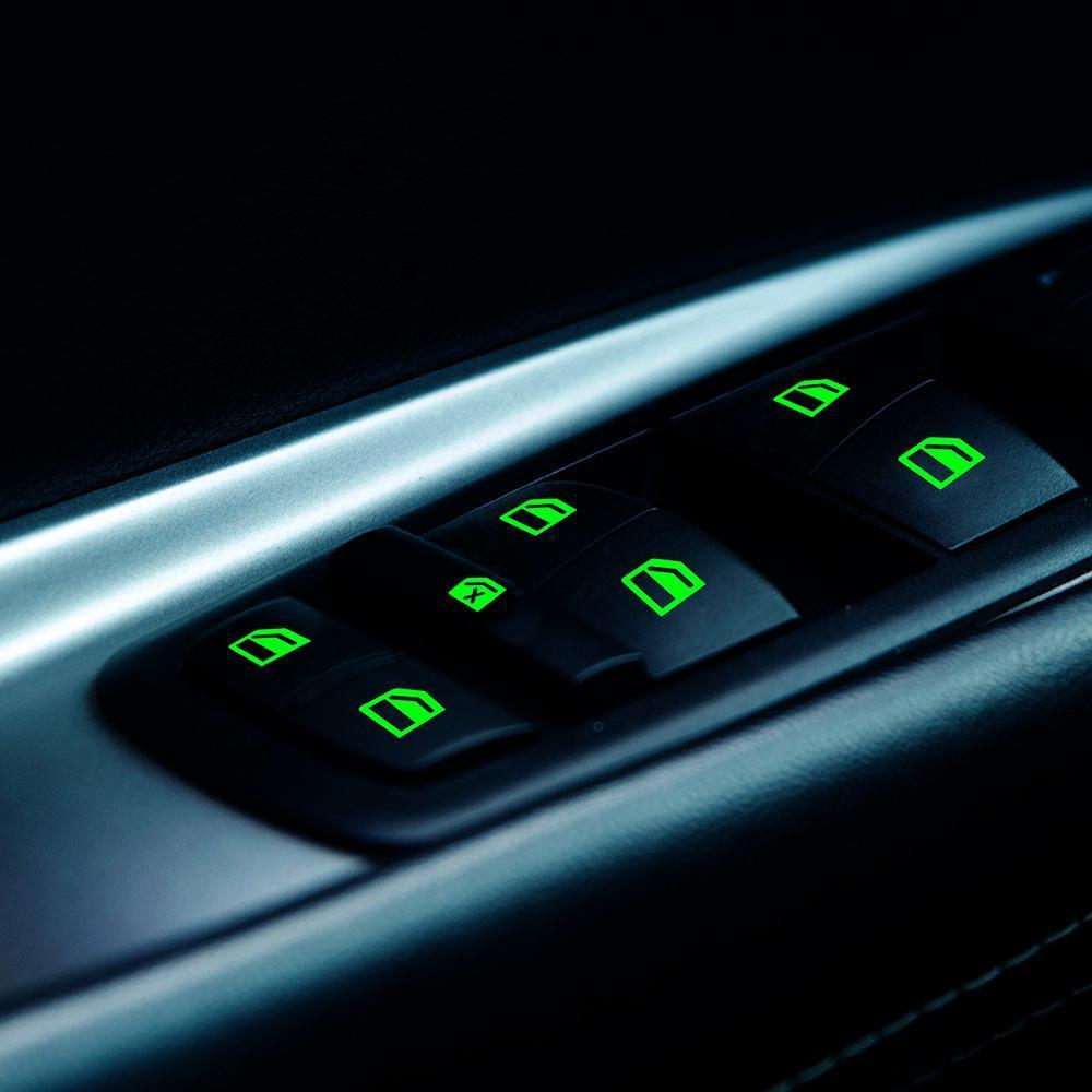 ドアスイッチ 蛍光シール グリーン 蓄光 ステッカー 汎用 SUV プリウス RAV4 自動車 ドレスアップ_画像2