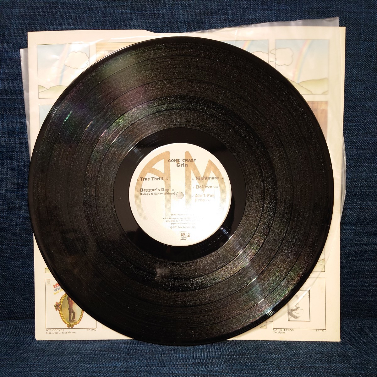 中古 レコード LP ★ GRIN グリン『 GONE CRAZY 』SP-4415 73年USオリジナル ニルス・ロフグレン クレイジーホース スプリングスティーンの画像6