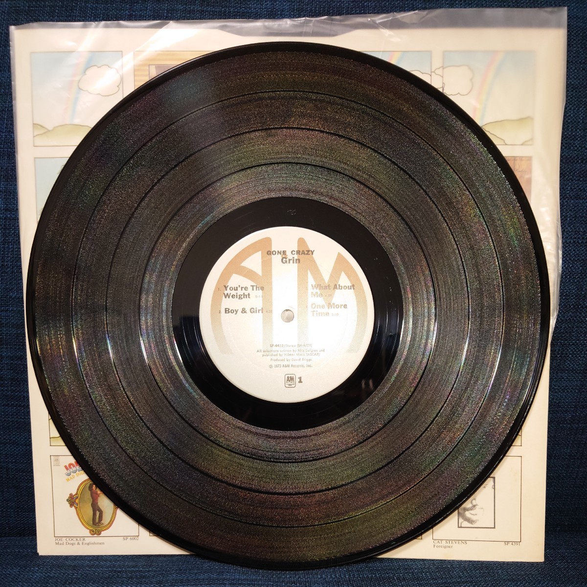 中古 レコード LP ★ GRIN グリン『 GONE CRAZY 』SP-4415 73年USオリジナル ニルス・ロフグレン クレイジーホース スプリングスティーンの画像4