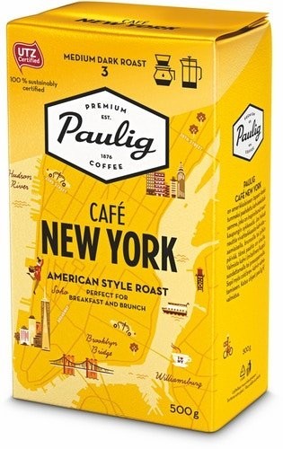 パウリグコーヒー（Paulig Coffee）粉　カフェ　ニューヨーク　コーヒー　500ｇ入り×１袋　フィンランドのコーヒーです_画像1