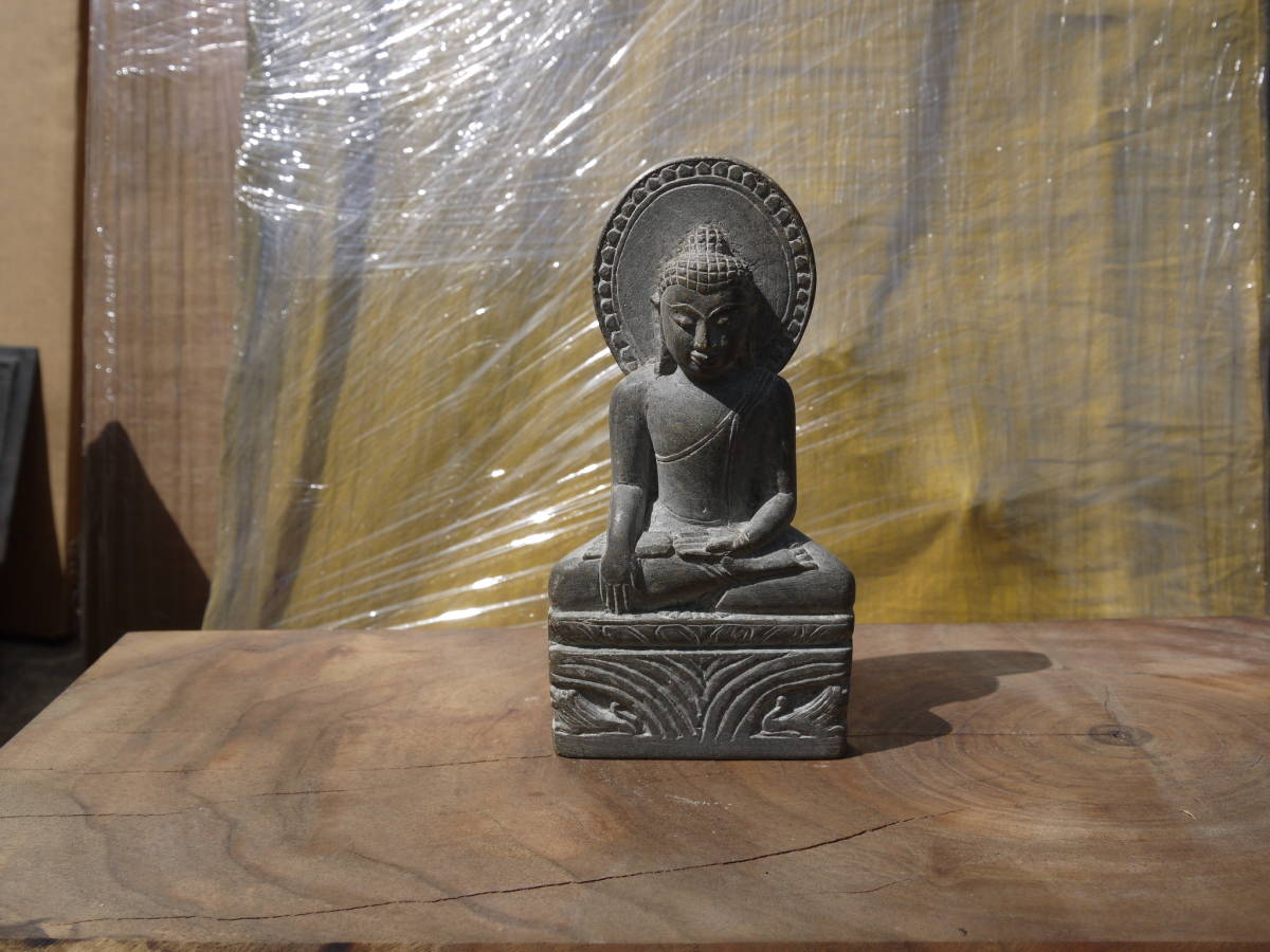 【TS30421】仏像 石仏 仏教美術 お釈迦様 高さ13cm_画像2