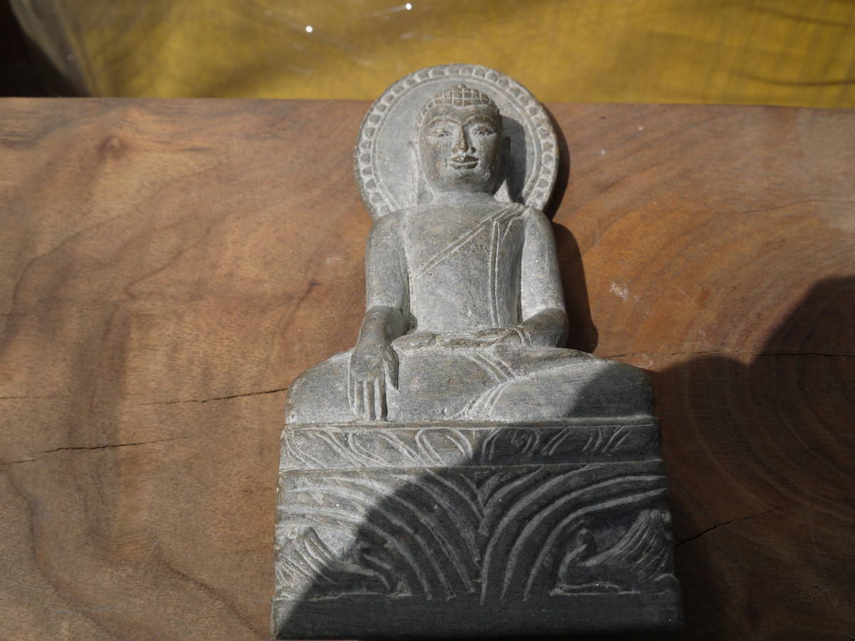 【TS30421】仏像 石仏 仏教美術 お釈迦様 高さ13cm_画像6