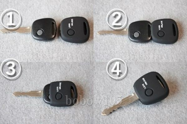 * sending 84 jpy ~ Mazda Nissan Suzuki 1 button silicon keyless cover key case Moco MG21S/MG22S blue × yellow character 