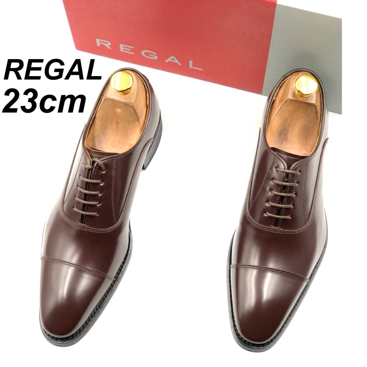 未使用 REGAL リーガル 23cm 315R ストレートチップ 茶 箱付 | labiela.com