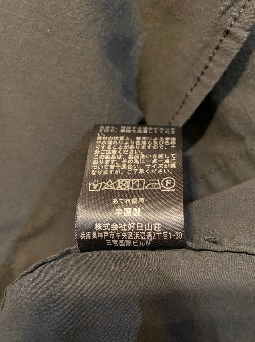 FOREST WARDROBE フォレストワードローブ メンズ アウトドア シャツ ジャケット 黒 登山 size M 好日山荘 ブルゾン_画像9