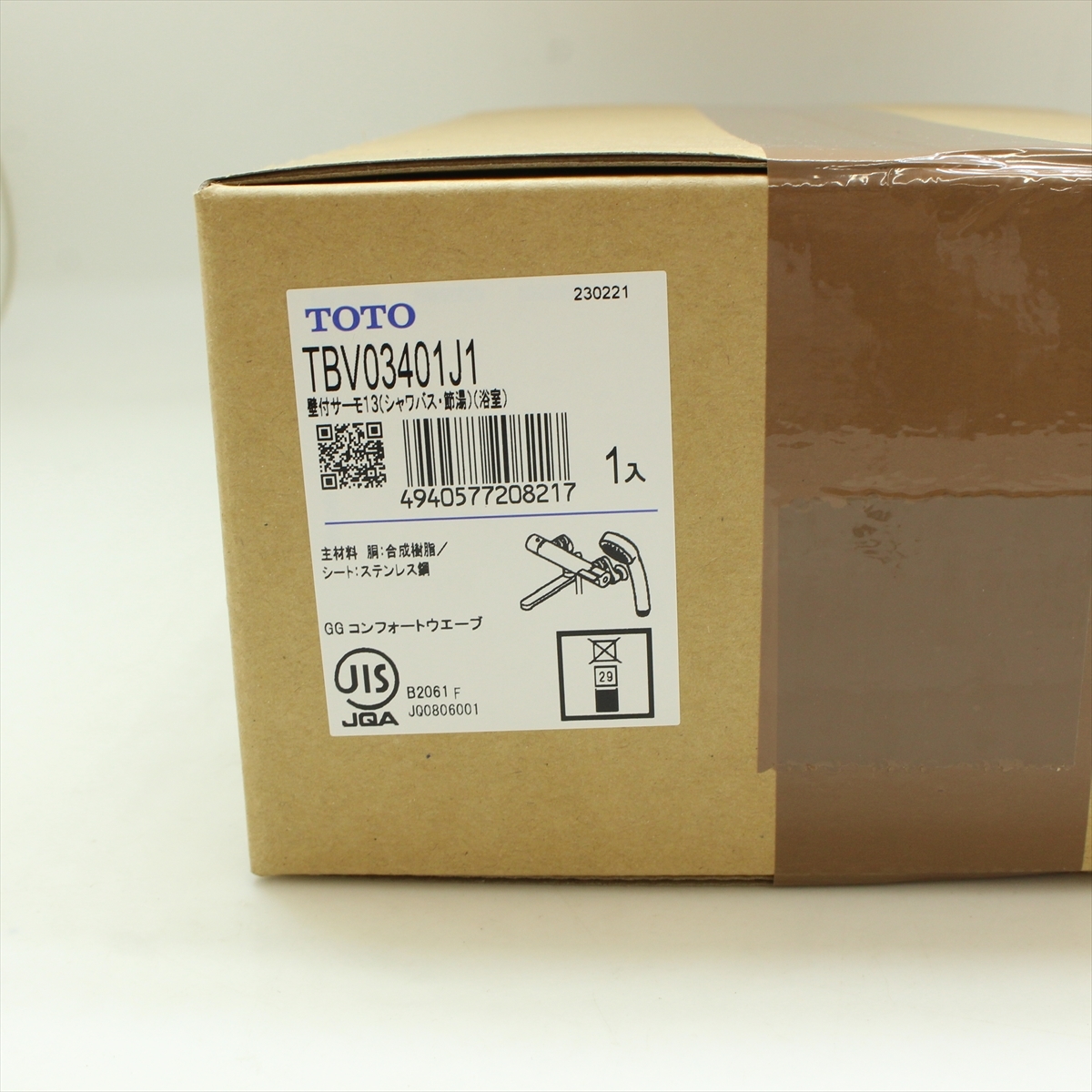 ▽ TOTO TBV03401J1 浴室用 壁付サーモスタット混合栓 壁付