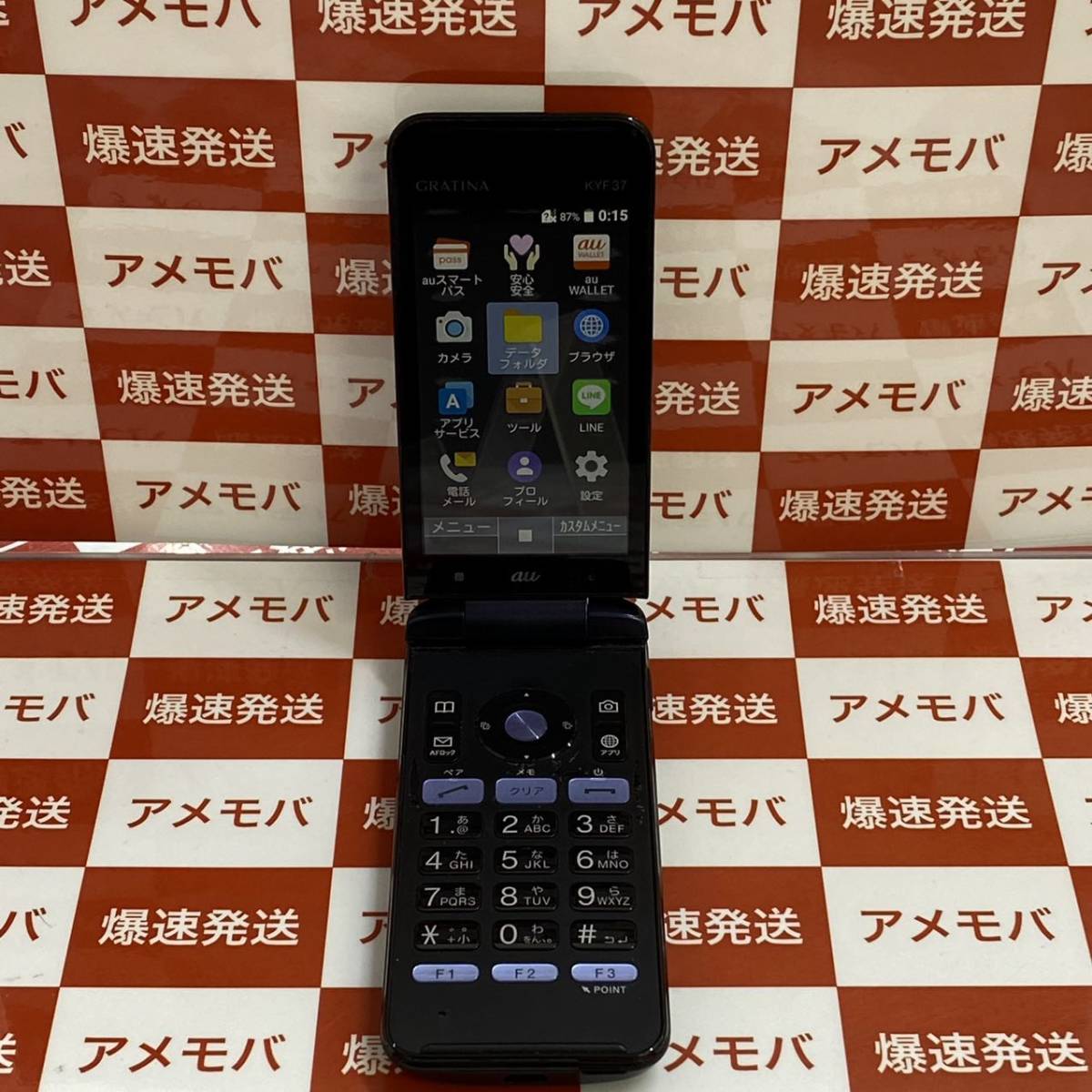 最安挑戦! 中古 GRATINA KYF37 au版SIMフリー 本体 Cランク 最大6ヶ月