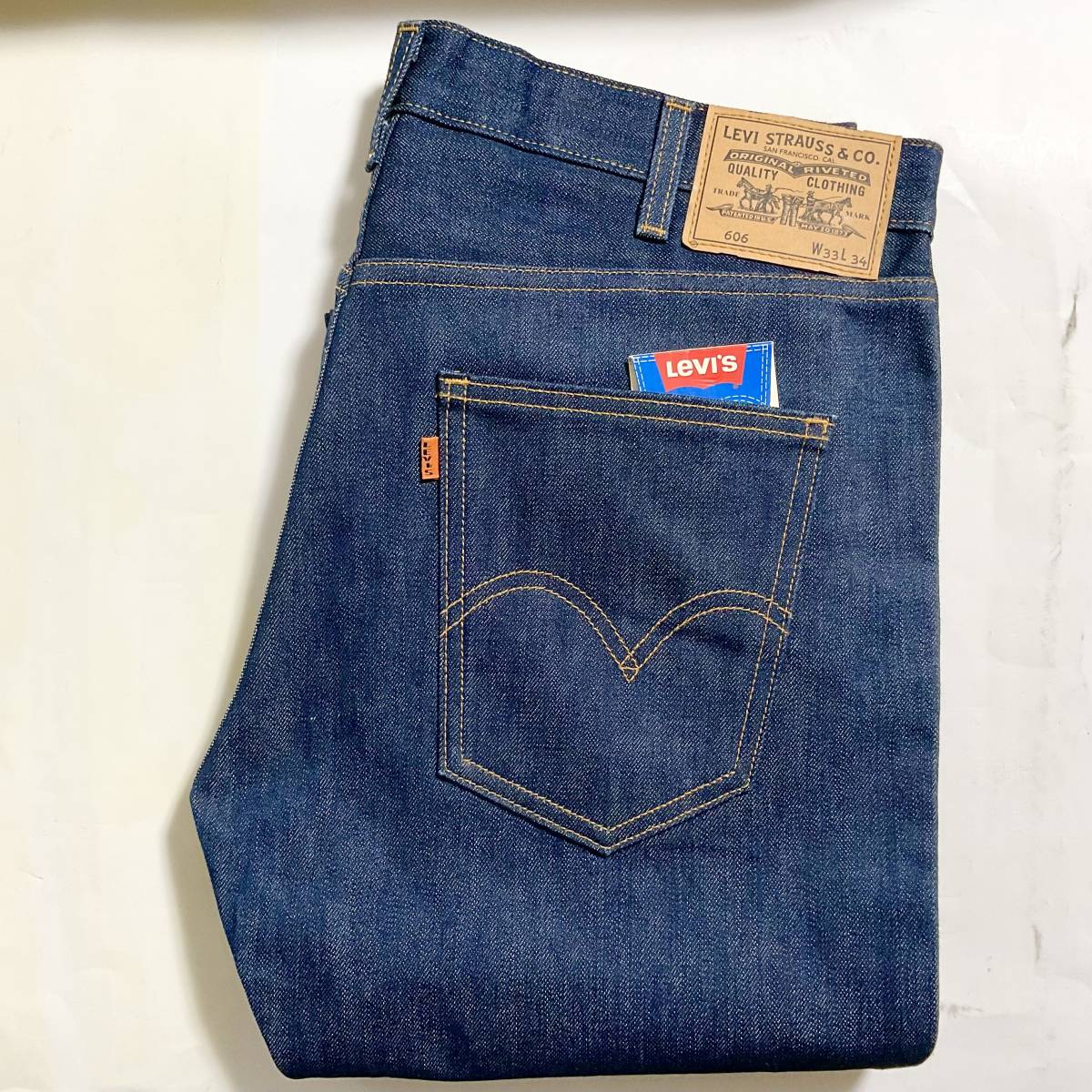 超可爱の LVC LEVI'S インディゴブルー USA L34 606 W33 CLOTHING