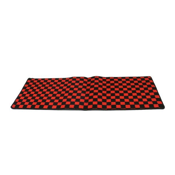 ヴェルファイア(ヴェルファイヤ/ベルファイア) トヨタ セカンドマット 黒×赤 チェック 120cm×40cm_画像1