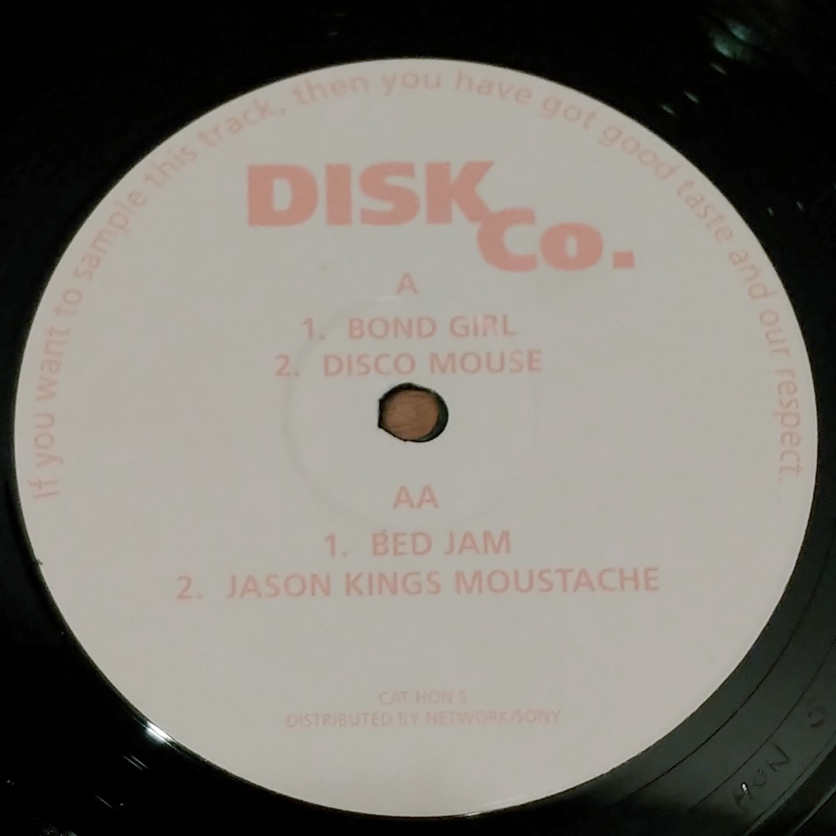 DISK Co.『BED JAM/BOND GIRL/DISCO MOUSE/JASON KINGS MOUSTACHE』ダンスレコード_画像2