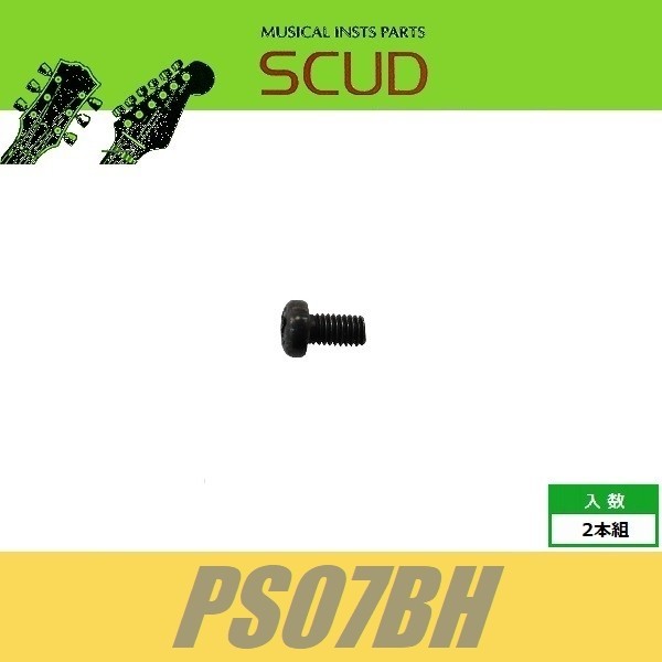 SCUD PS07BH　レバースイッチビス　ミリ　ブラック　2pcs　なべ頭　ねじ　スカッド_画像1