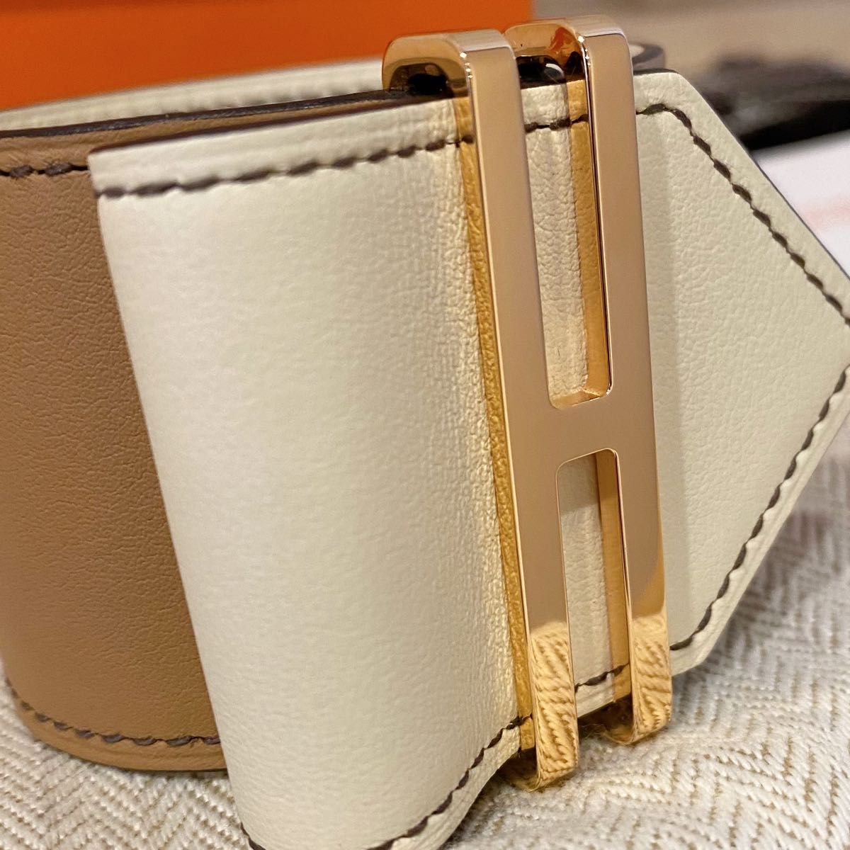 美品 エルメス hermes ブレスレット T2 エラン チャイ ナタ PG