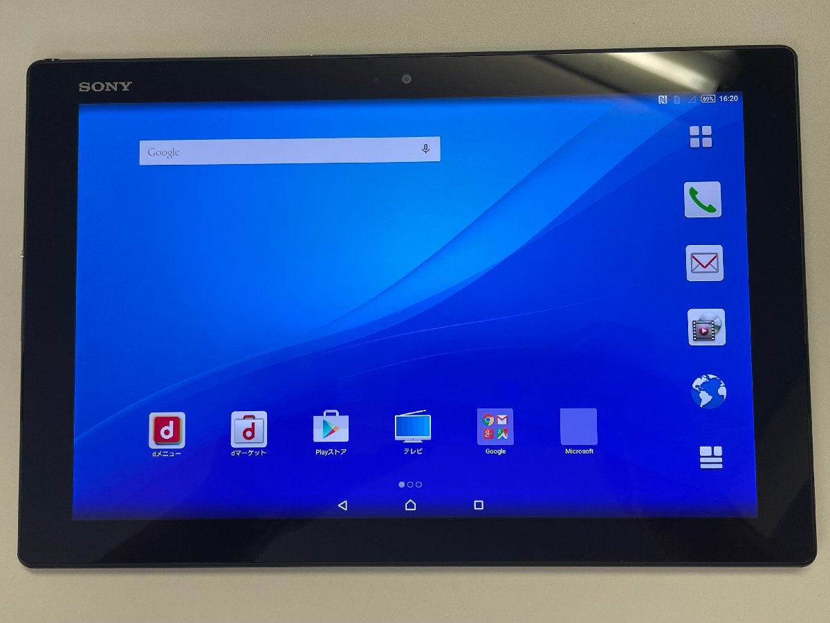 docomo Sony Ericsson Xperia Z4 Tablet SO-05G Black SIMロック解除済