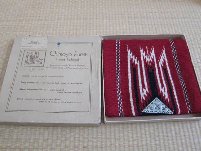 Chimayo 1940's チマヨ 財布 小物入れ ポーチ ビンテージ インディアン ネイティブ シルバーコンチョ メディスンバッグ ボールチェーン
