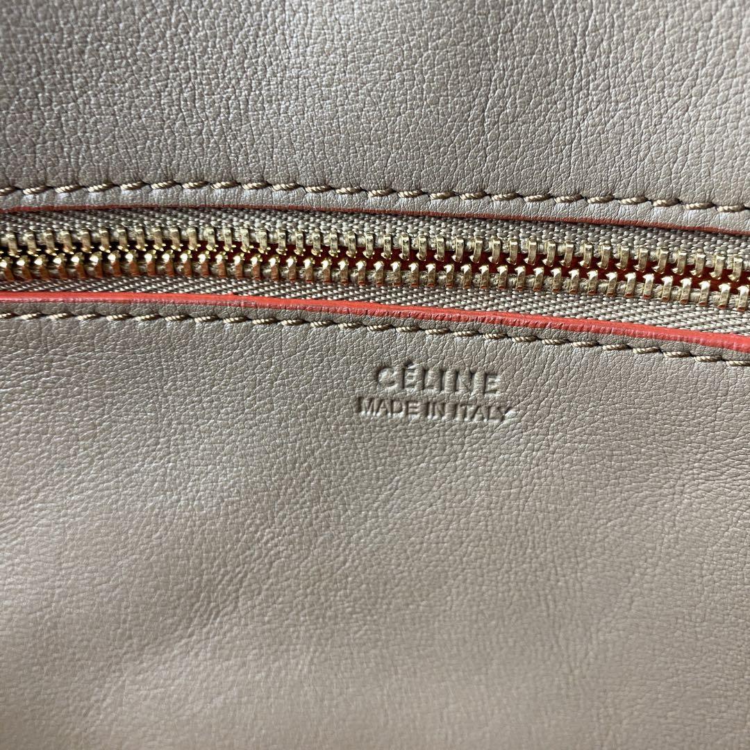 桜 印 セリーヌ CELINE タイ レザー ハンドバッグ フィービー期 旧ロゴ