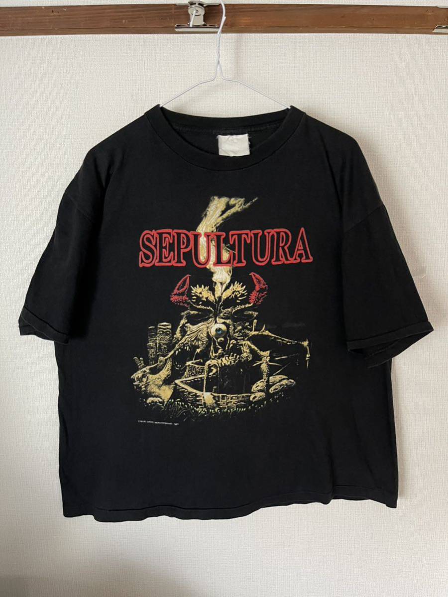90s SEPULTURA Tシャツ 2 ARISE VINTAGE SODOM PANTERA MEGADETH ANTHRAX COCOBAT ESTAMENT SLAYER METALLICA ALICE IN CHAINS fear of god_画像1