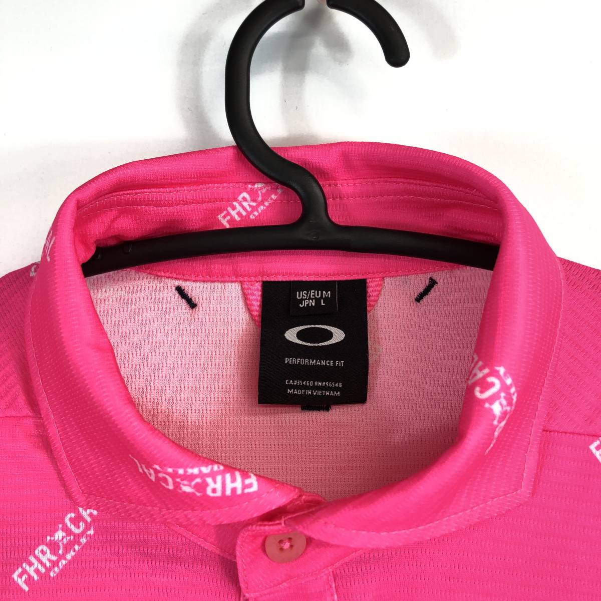 オークリー OAKLEY スカル ゴルフポロシャツ 速乾 ピンク系 Lサイズ FHRCAL 434396JP