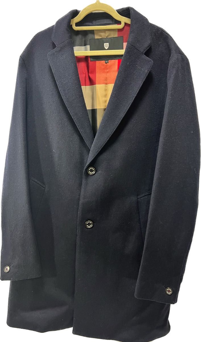 BURBERRY BLACK LABEL バーバリーブラックレーベル カシミヤ混 羊毛 L