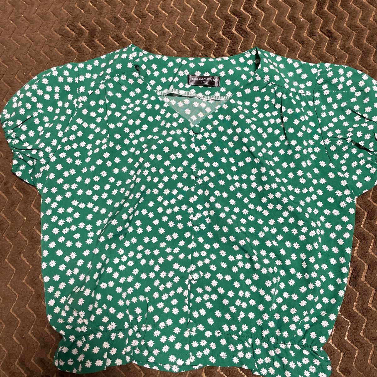 アーバンチェリー レトロ花柄シャツ 半袖シャツ 100センチ