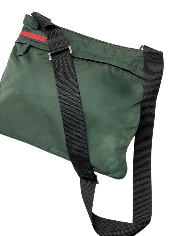 希少 PRADA SPORT プラダスポーツ ナイロン ショルダーバッグ グリーン
