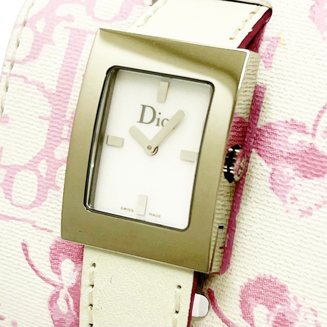 驚きの破格値 1円スタート Christian Dior クリスチャンディオール D78-159 マリス SS×革ベルト クオーツ レディース