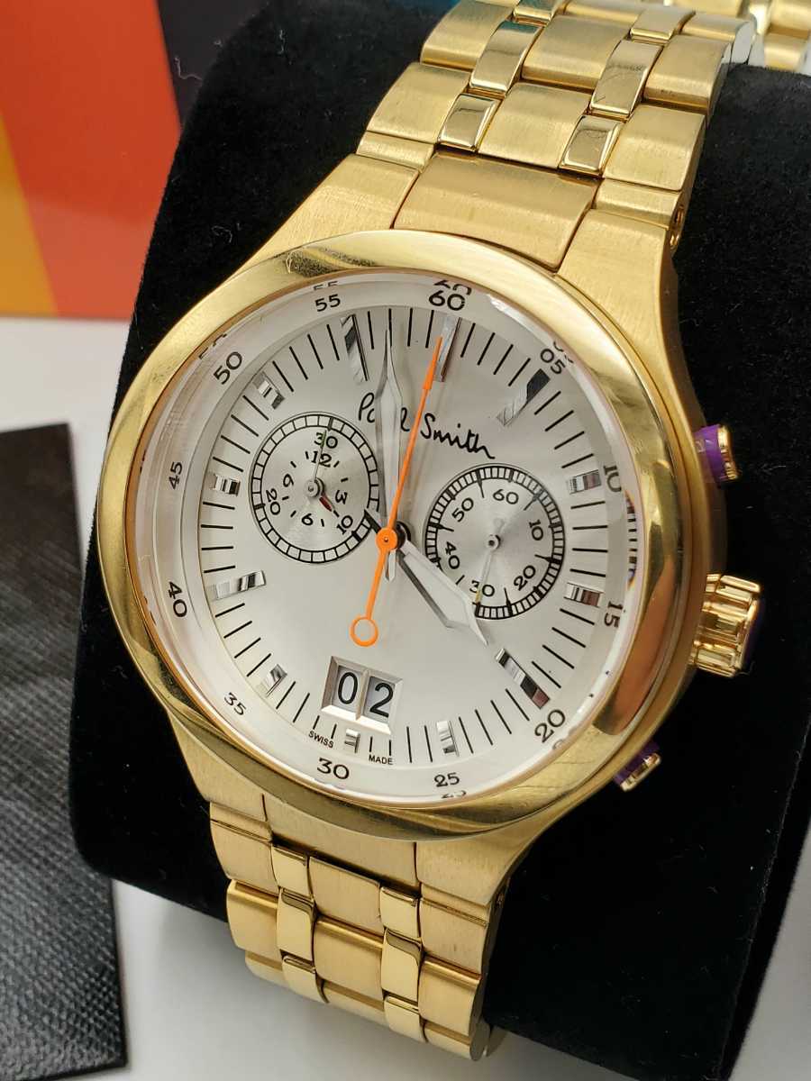 ほぼ未使用品 ポールスミス スイスコレクション 「ダービー」 ビッグ