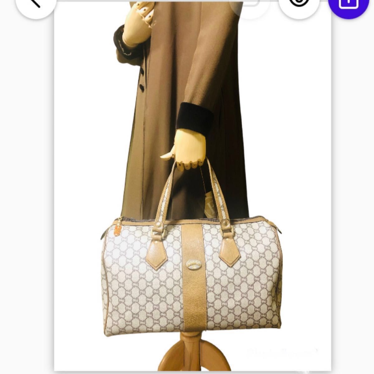 【極美品】GUCCI Plus オールドグッチボストンバッグ・正規品・グッチプラス