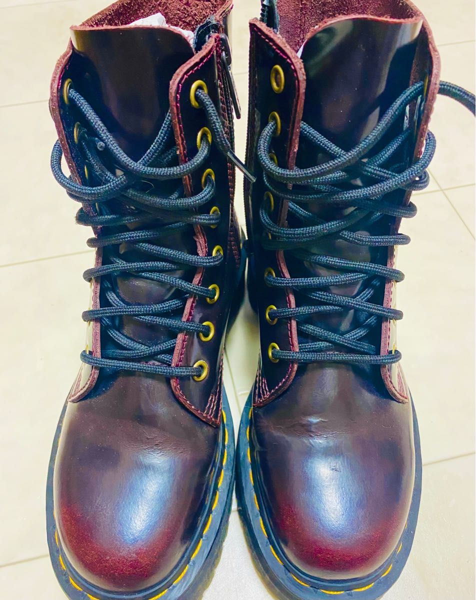 Dr.Martens ドクターマーチン jadon8ホールブーツ厚底 チェリーレッド