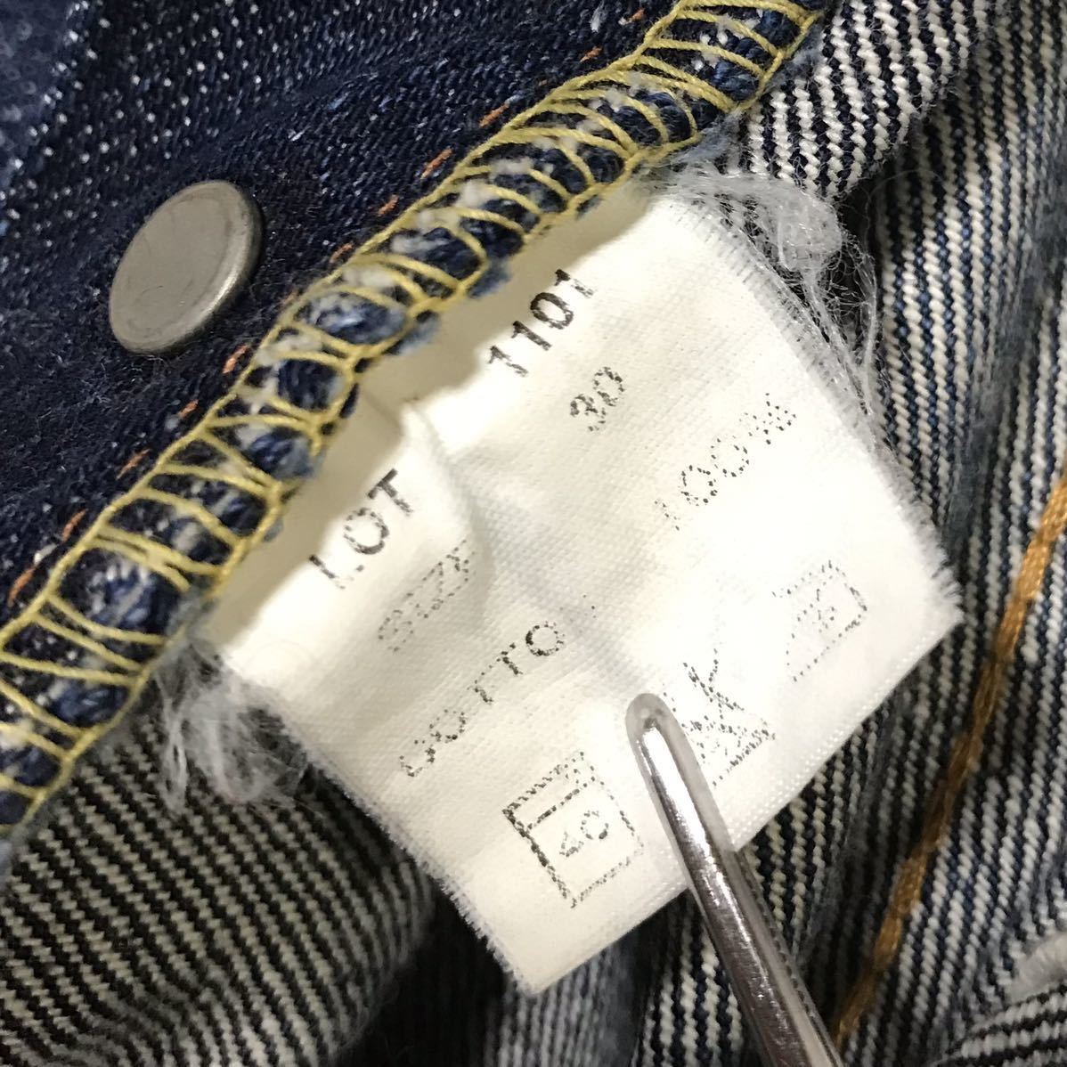 [FULLCOUNT] старый Fullcount 50s 501XX Vintage копия джинсы W30 индиго hige красный уголок Denim брюки 1101 R только tab редкость стандартный 