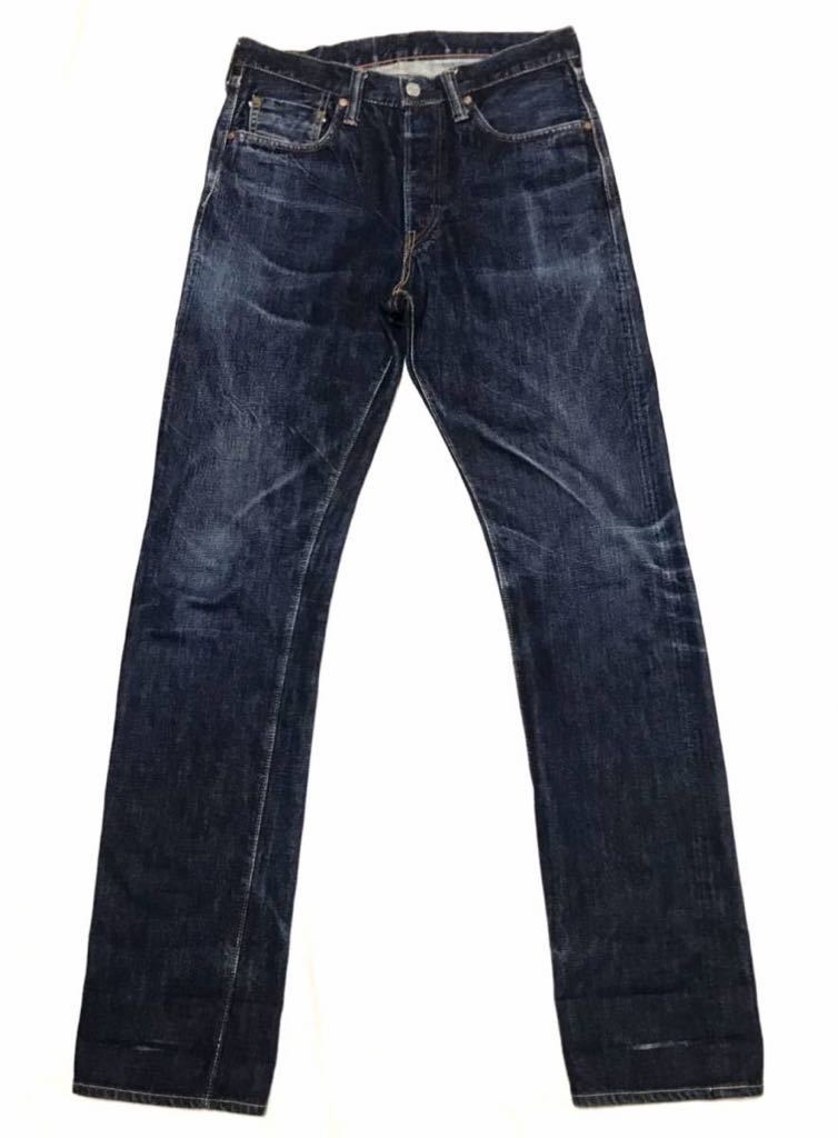 [FULLCOUNT] старый Fullcount 50s 501XX Vintage копия джинсы W30 индиго hige красный уголок Denim брюки 1101 R только tab редкость стандартный 