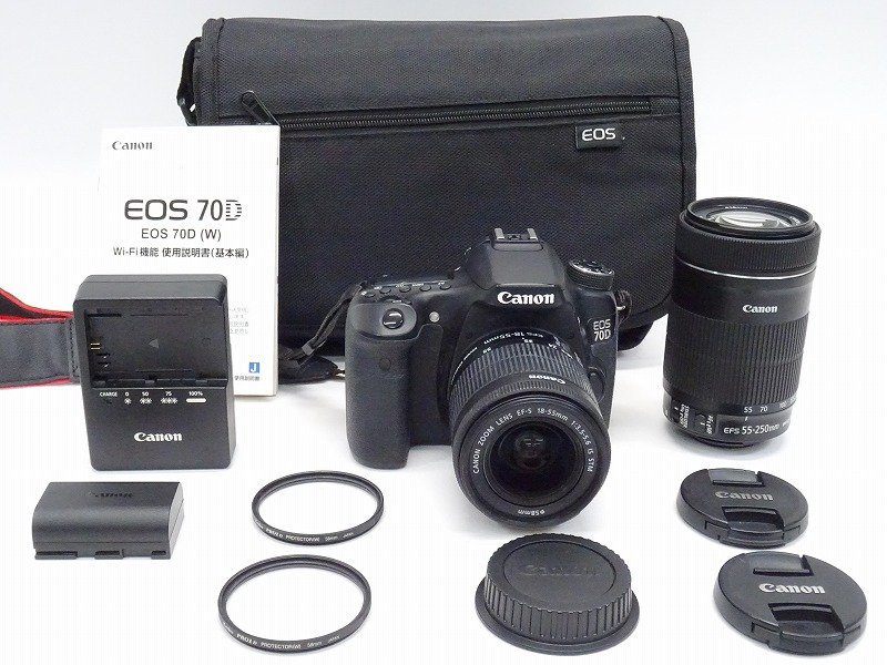 ○○【総シャッター数7700回以下】Canon EOS 70D ダブルズームキット