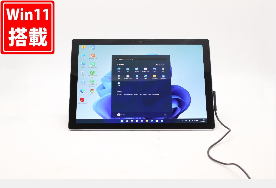 訳有 2K対応 12.3型 タブレット Microsoft Surface Pro 6 Windows11 八世代 i5-8350U 8GB NVMe 128GB-SSD カメラ 無線 Office 中古パソコン_画像1