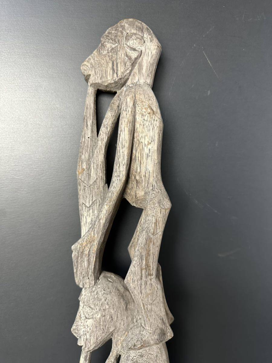 [HG936] 民族資料館より 木彫 民族 彫刻 仏像 人物像 仏教美術 プリミティブアート 木像 アフリカ_画像2