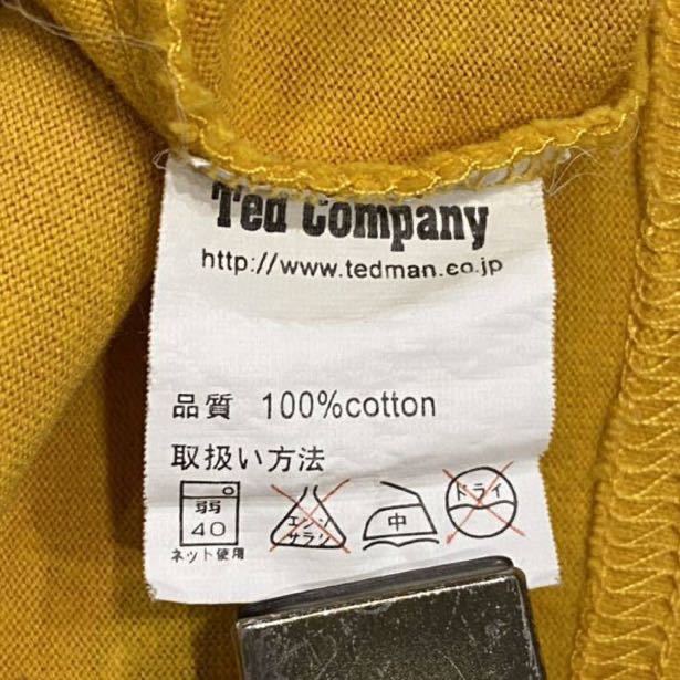 人気！ 粋狂 SUIKYO Ted Company テッドカンパニー 半袖Tシャツ プリント イエロー系 Lサイズ メンズ ゆうパケ可 新規×_画像7