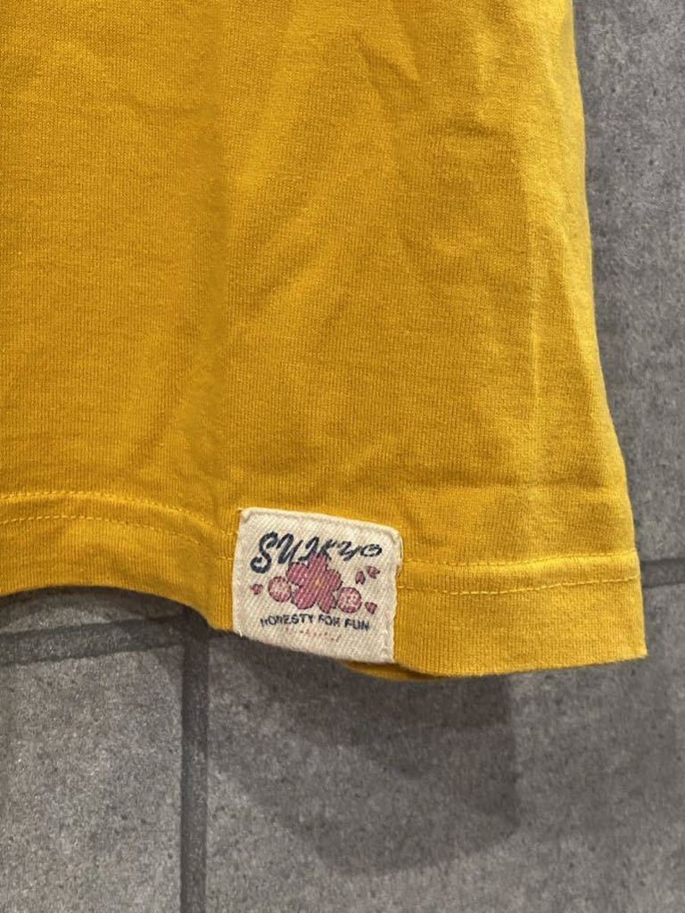 人気！ 粋狂 SUIKYO Ted Company テッドカンパニー 半袖Tシャツ プリント イエロー系 Lサイズ メンズ ゆうパケ可 新規×_画像5