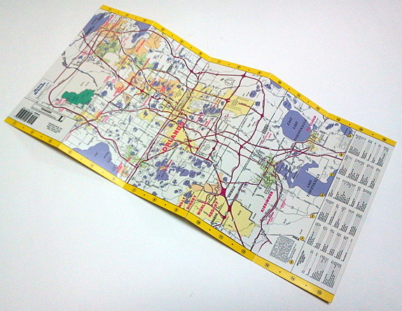 ■1995年 アメリカ Orlando/オーランド・マップ/道路地図 美品■_画像3