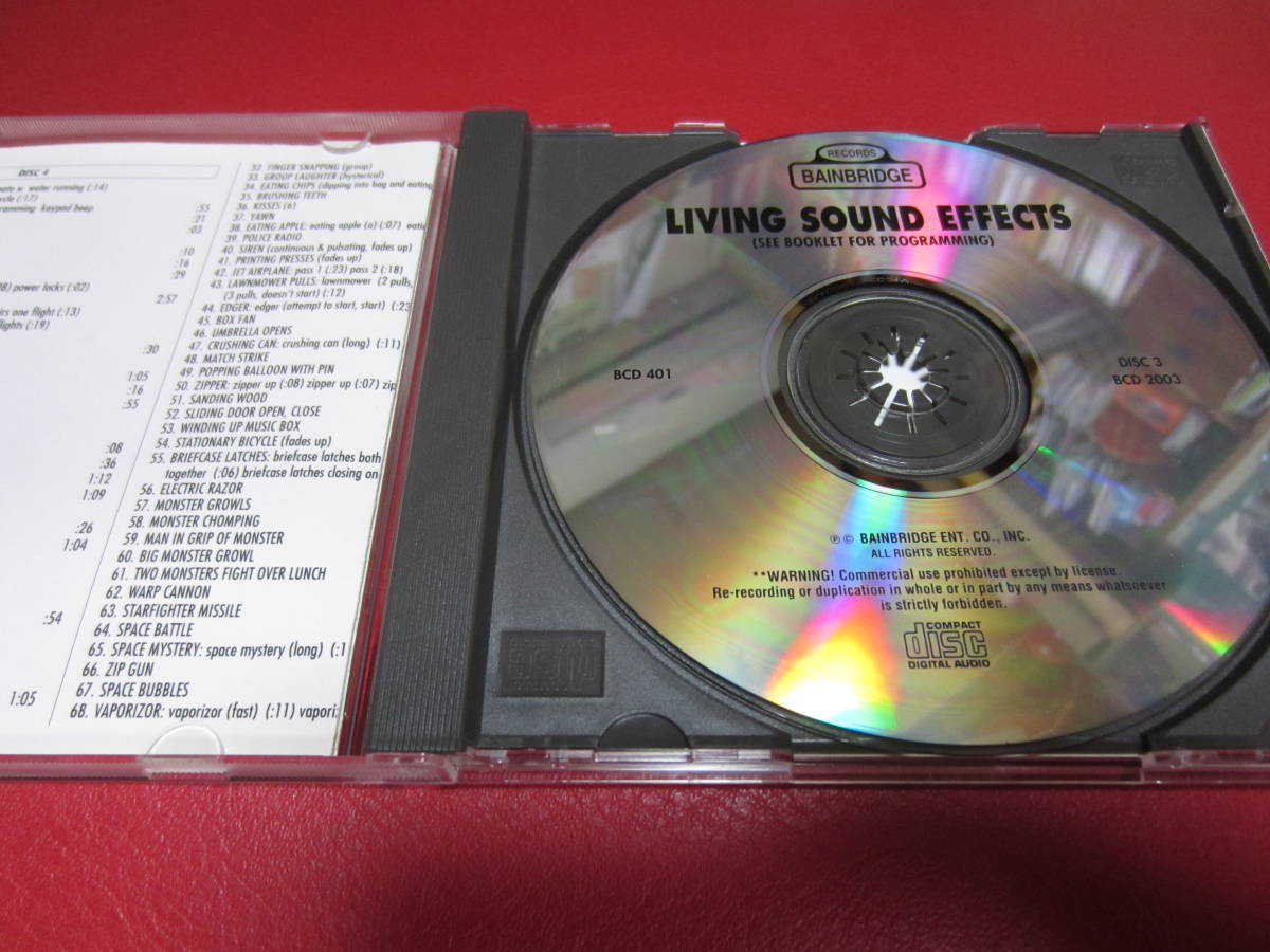 BAINBRIDGE LIVING SOUND EFFECTS LIBRARY vol.3 * there is defect. record . conspicuous scratch equipped.* effect sound CD